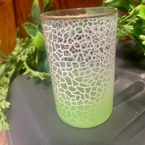 West Virginia MCM 50’s Seaspray Mojito 
Crackle Glass